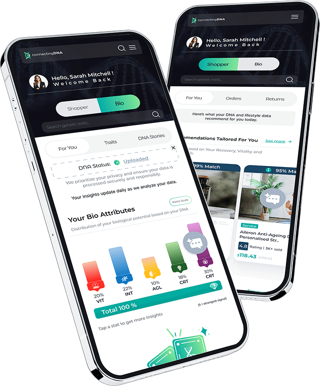 Bio-Profile app on phone